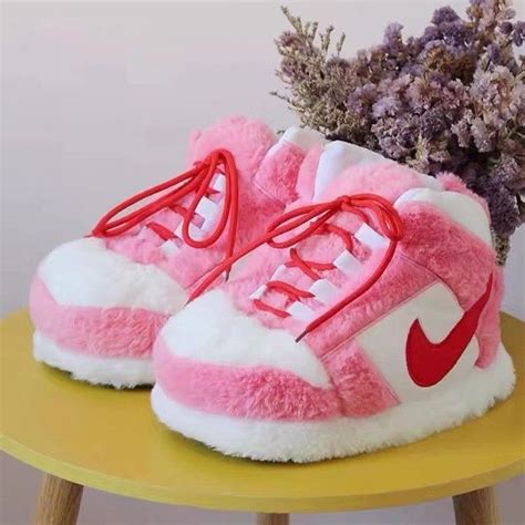 fluffy nike slippers kids.